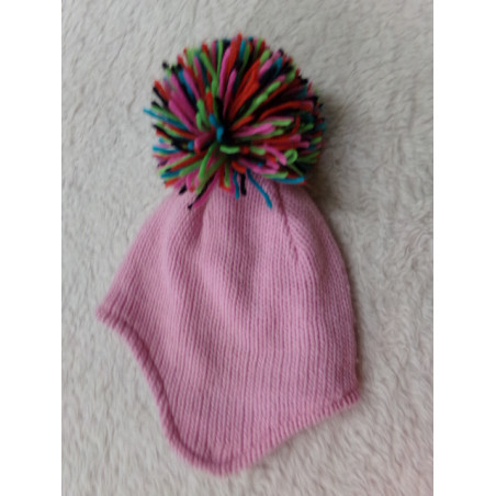 Gorro polar rosa talla 4 años. Segunda mano