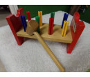 Juego de martillo de madera. Segunda mano