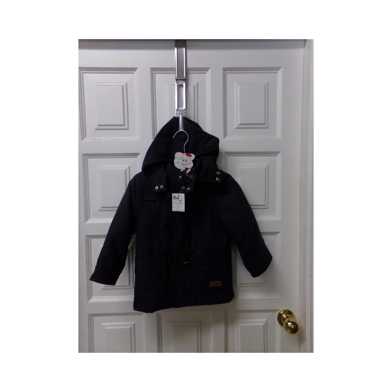 Trenca de paño color gris talla 3 año. segunda mano