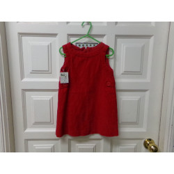 Vestido pana rojo talla 2-3 años. Segunda mano