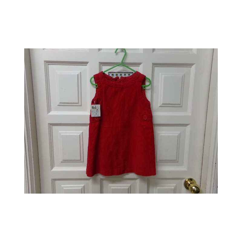 Vestido pana rojo talla 2-3 años. Segunda mano