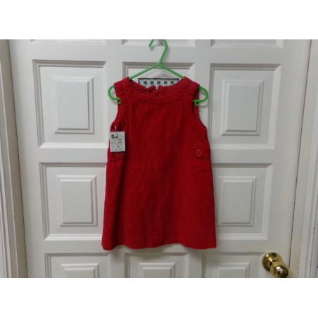 Vestido pana rojo talla 2-3 años. Segunda mano