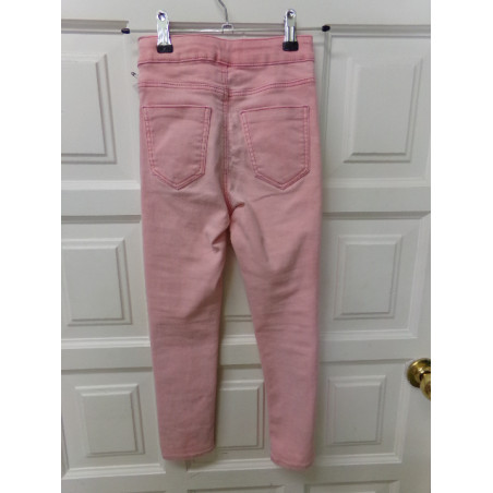 Vaquero elastico rosa talla 7-8 años. Segunda mano