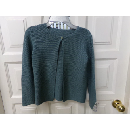Chaqueta punto verde talla 7-8 años. Segunda mano