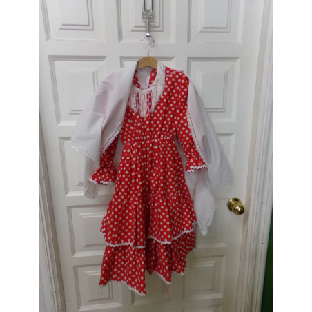 Vestido Flamenca talla 6-8 años. Segunda mano