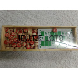 -Juego de loto en madera. Segunda mano