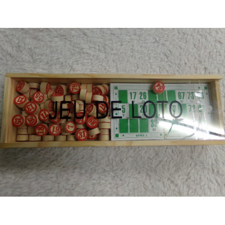-Juego de loto en madera. Segunda mano