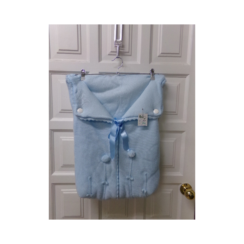 Saco de lanita para capazo color azul. Segunda mano