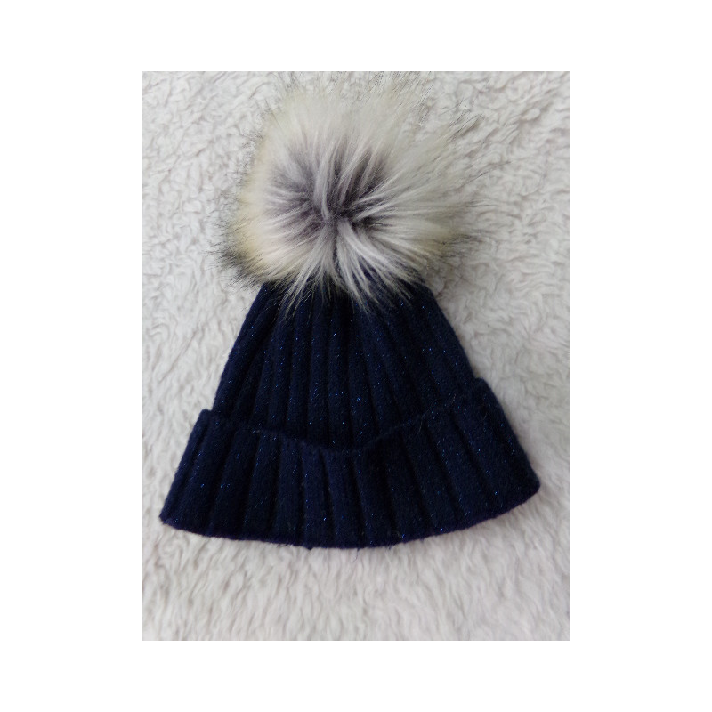 Gorro azul talla 1 años. Segunda mano