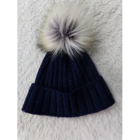 Gorro azul talla 1 años. Segunda mano