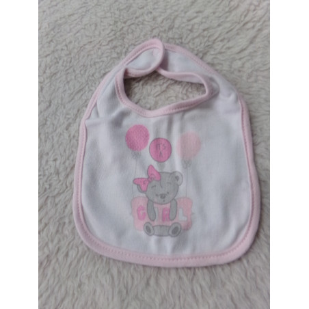 Babero rosa. Sin uso