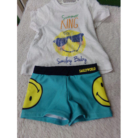 Camiseta y bañador Smile talla 2 años. Segunda mano