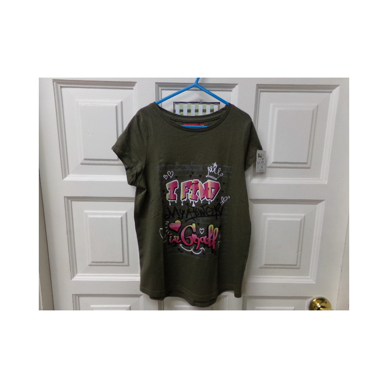 Camiseta verde militar talla 10 años . Segunda mano