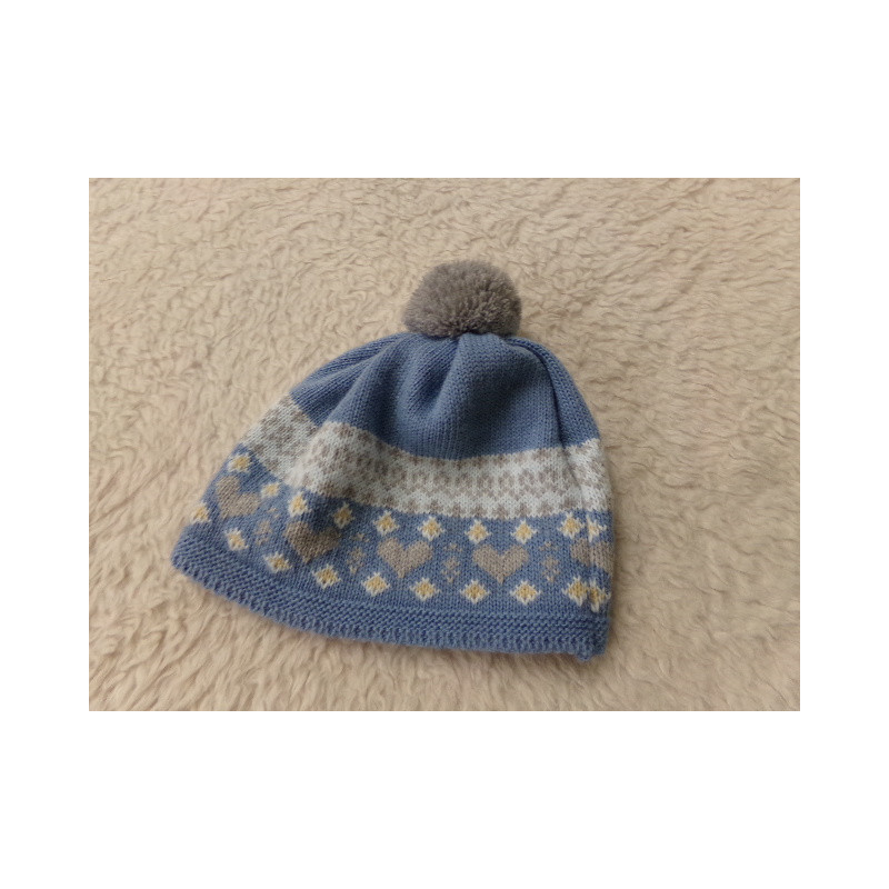 Gorro azul talla 3 meses. Segunda mano