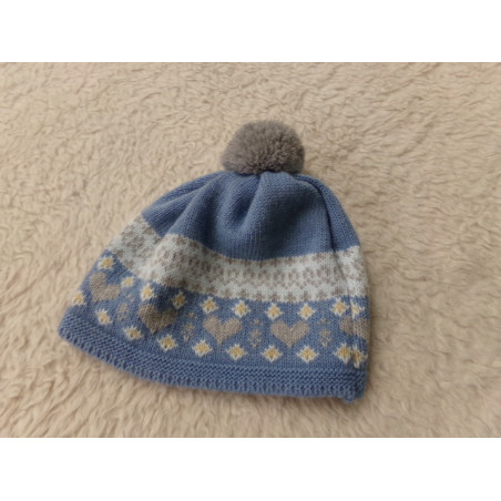 Gorro azul talla 3 meses. Segunda mano