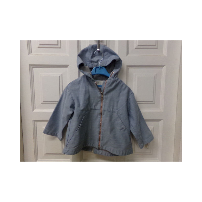 Parka azul Zara talla 3-4 años. Segunda mano