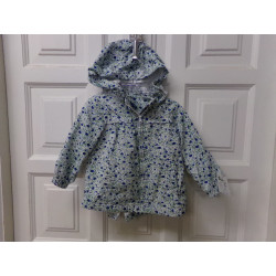 Parka flores talla 3 años. Segunda mano
