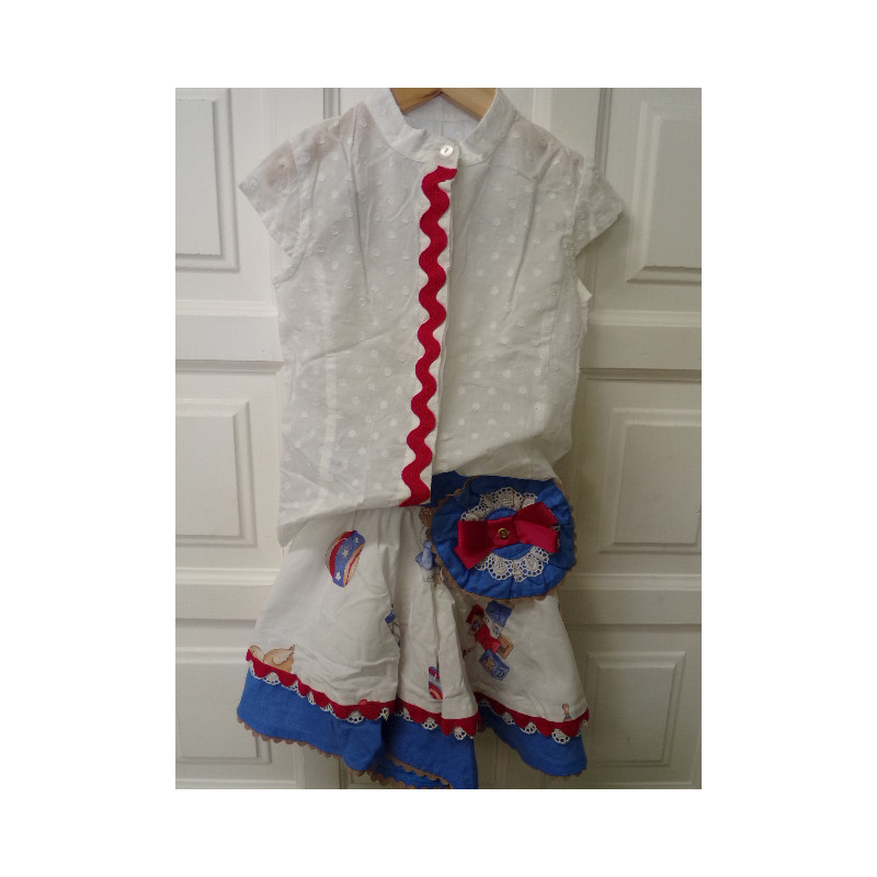 Falda y blusa Quimper talla 6 años. Segunda mano