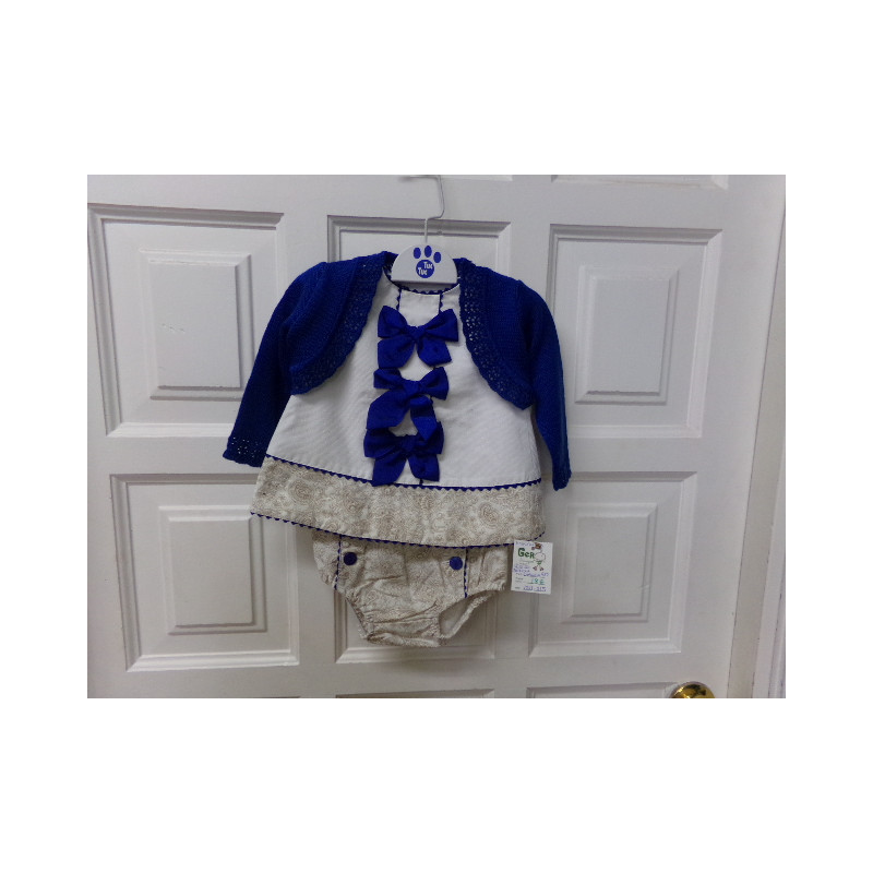 Vestido con bragola y chaqueta talla 6 meses. Miranda, Segunda mano