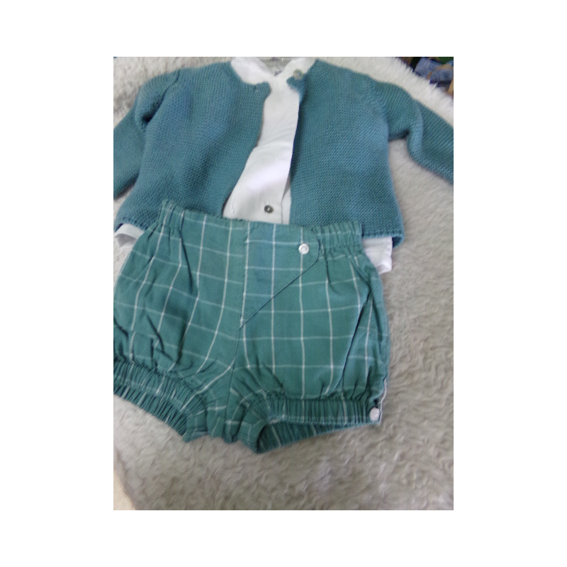 Conjunto 3 piezas talla 6 meses. Patricia Mendiluce. Segunda mano