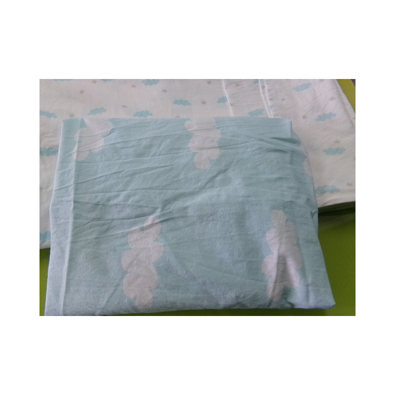 Funda nórdica cuna con bajera y funda de almohada. Segunda mano