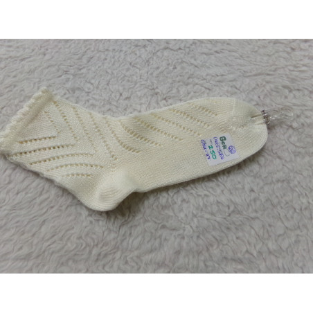 Calcetines N 26. Crema. Sin uso.