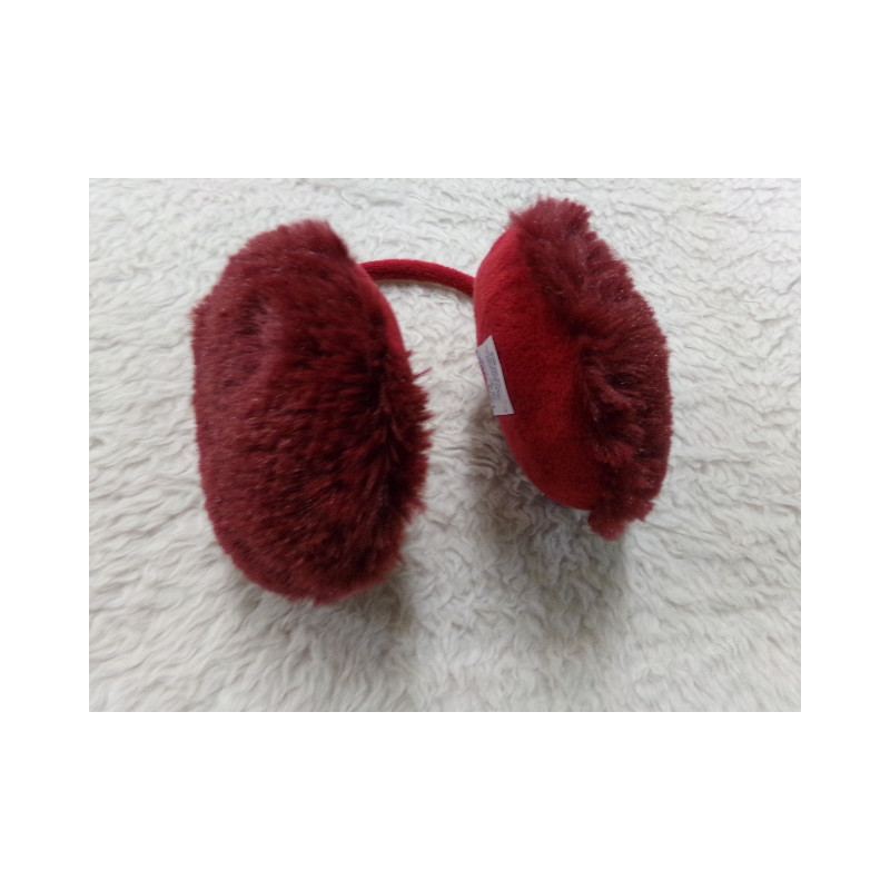 Orejeras granate. Segunda mano