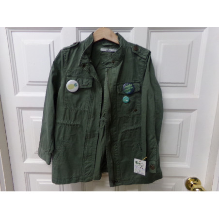 Parka verde talla 5-6 años. Segunda mano
