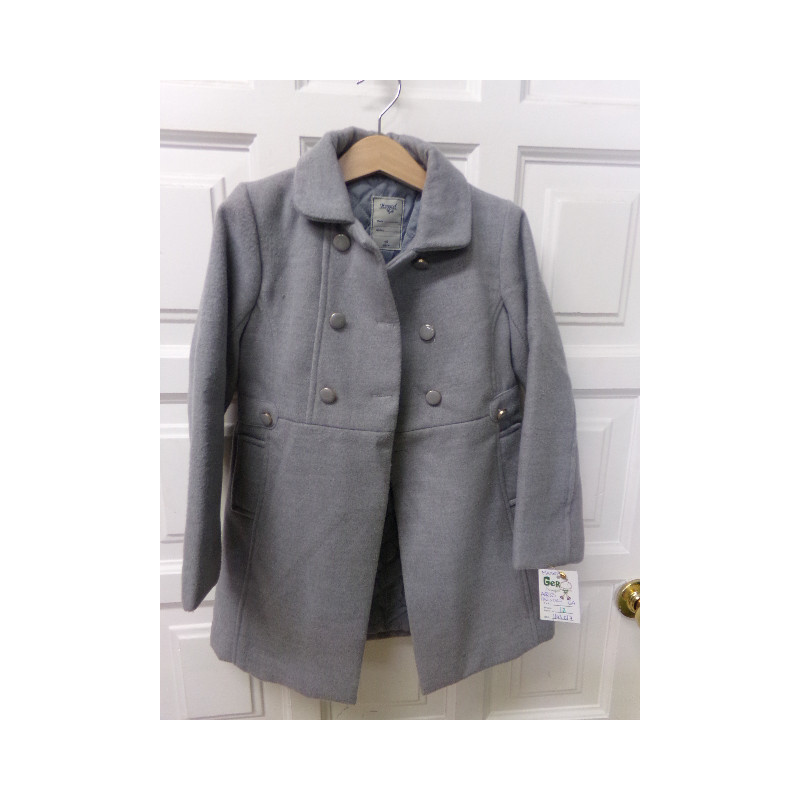 Abrigo de paño gris talla 6 años. Mayoral. Segunda mano
