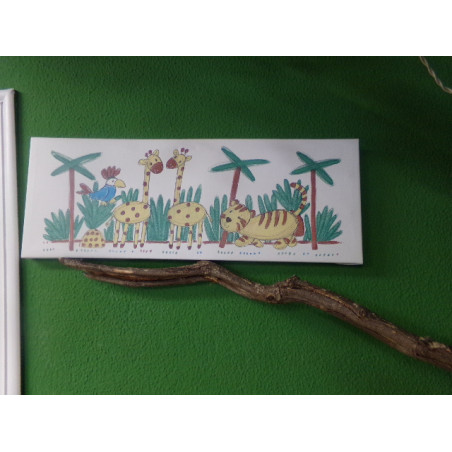 Cuadro Selva jirafa. Segunda mano