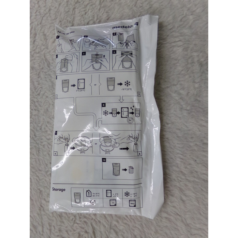 Bolsas Medela par guardar leche materna. 25 unidades. Sin uso