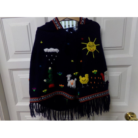 Poncho lanita talla 5-6 años. Segunda mano