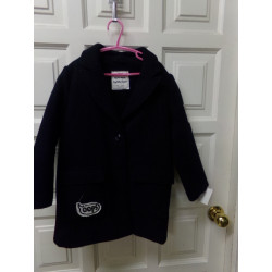 Abrigo azul marino talla 7 años. Zara. Segunda mano