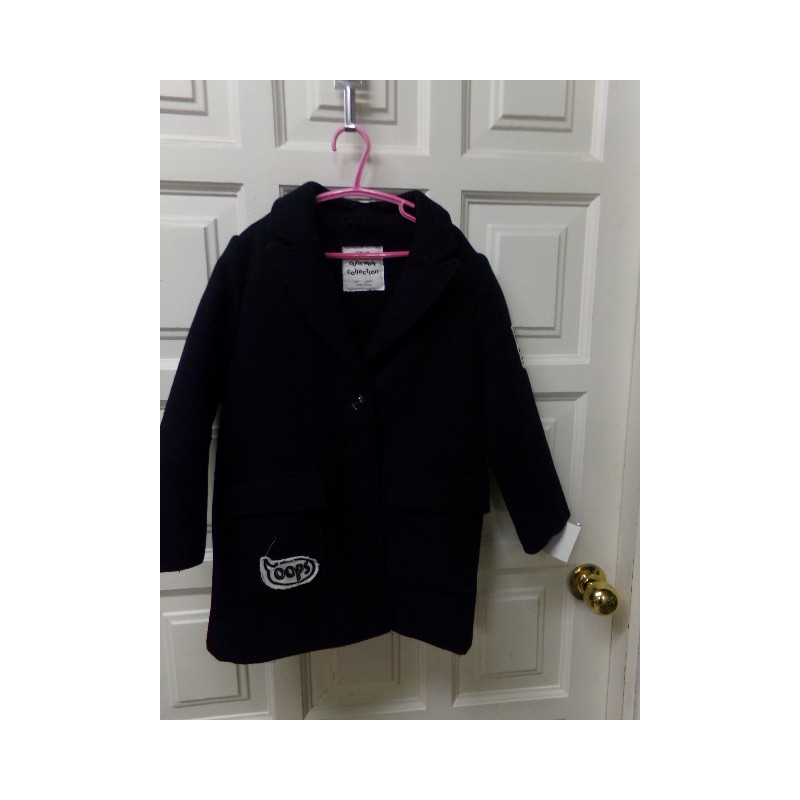 Abrigo azul marino talla 7 años. Zara. Segunda mano