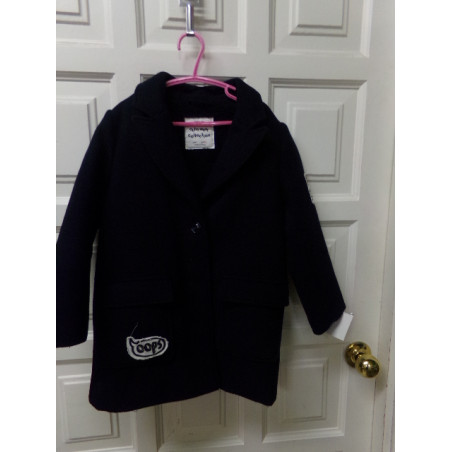 Abrigo azul marino talla 7 años. Zara. Segunda mano