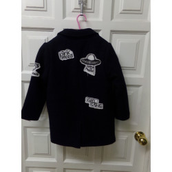 Abrigo azul marino talla 7 años. Zara. Segunda mano