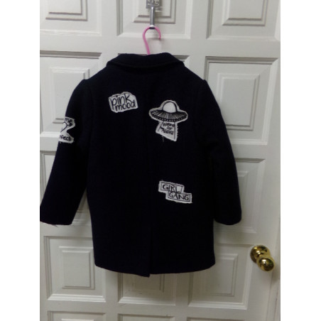 Abrigo azul marino talla 7 años. Zara. Segunda mano