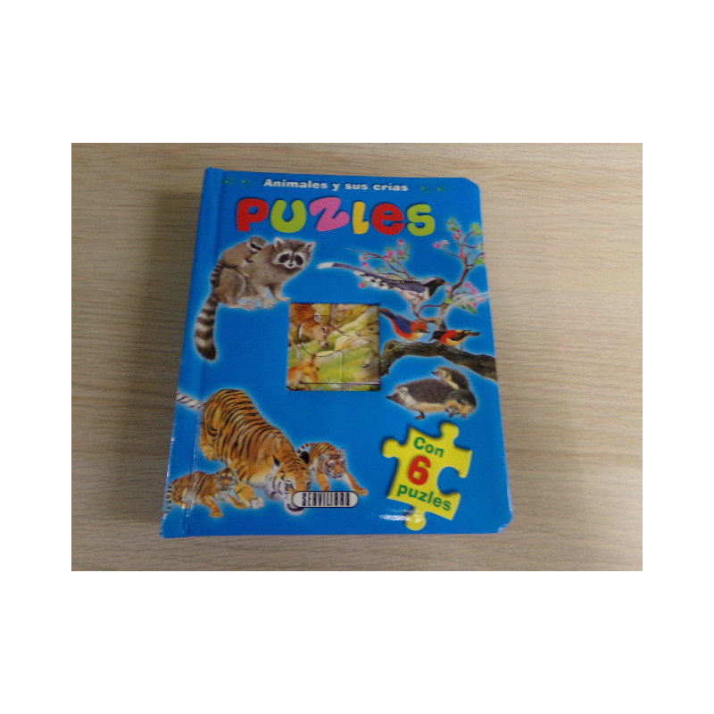 Libro con 6 puzzles. Animales. Segunda mano