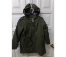 Parka verde militar Zara talla 10 años. Segunda mano