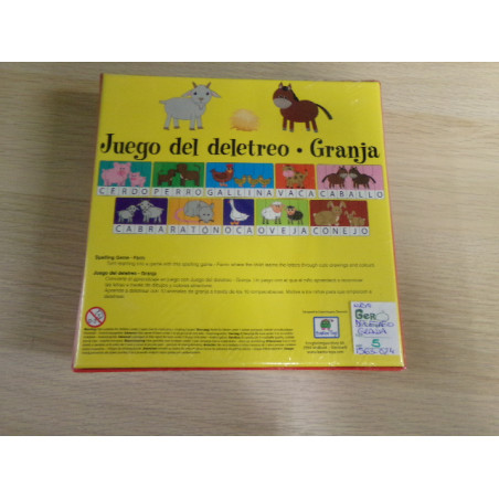 Juego del deletreo. Granja. Segunda mano