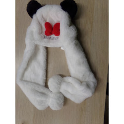 Gorrito bufanda Minnie talla 3-6 meses.