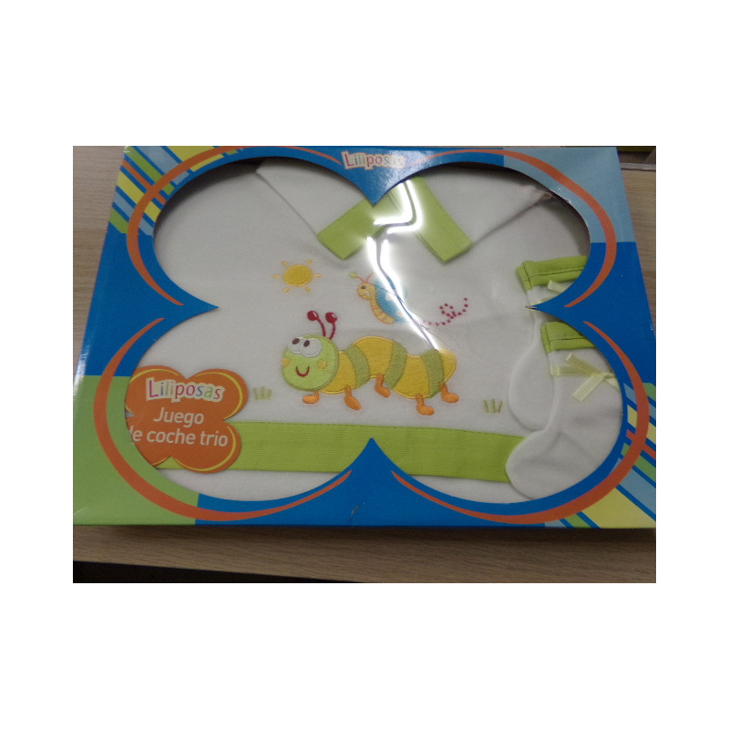 Trio para capazo con patucos. A estrenar