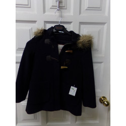 Abrigo Trenca azul marino talla 8 años. Segunda mano