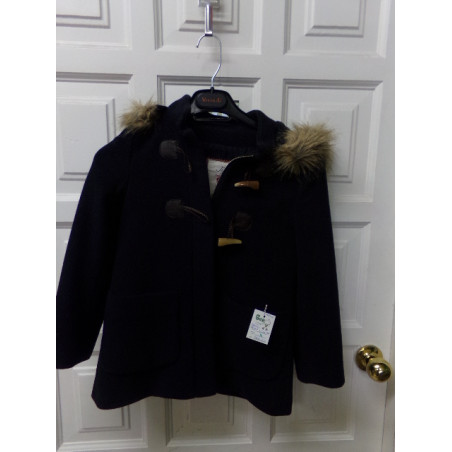 Abrigo Trenca azul marino talla 8 años. Segunda mano