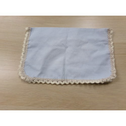 Saco de capazo con panera y quitababas. Piqué azul. Segunda mano