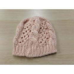 Gorrito de punto rosa talla 2 años. Segunda mano